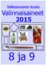 Valkeavuoren koulu. Valinnaisaineet. 8 ja 9