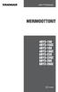 KÄYTTÖOHJE MERIMOOTTORIT 4BY3-150 4BY3-150Z 4BY3-180 4BY3-180Z 6BY3-220 6BY3-220Z 6BY3-260 6BY3-260Z. Finnish