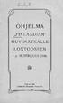 OHJELMA FINLANDIAN HUVIMATKALLE LONTOOSEEN. 1 p. HUHTIKUUTA 1908. Helsinki 1908 Lindberg'in Kirjapaino Osakeyhtiö.