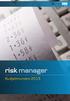 risk manager Budjettinumero 2013