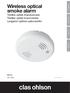 Wireless optical smoke alarm