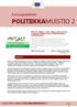 POLITIIKKAMUISTIO 2. Eurooppalainen. - EUROOPPALAINEN POLITIIKKAMUISTIO 2 - Sivu 1 JOHDANTO