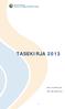 TASEKIRJA 2013. hall. 4.3.2014 18. valt. 29.4.2014 8