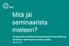 Mitä jäi seminaarista mieleen? Kaupunkisuunnittelulla parempaa ilmanlaatua ja ilmastoa -seminaarin koottua antia 13.11.13