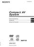 4-248-406-41(3) Compact AV System. Betjeningsvejledning Käyttöohje Manual de instruções DAV-SC5. 2003 Sony Corporation