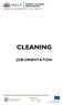 CLEANING JOB ORIENTATION