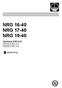 NRG 16-40 NRG 17-40 NRG 19-40. Käyttöohje 818516-00 Pintaelektrodi NRG 16-40 Pintaelektrodi NRG 17-40 Pintaelektrodi NRG 19-40