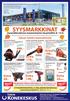 SYYSMARKKINAT. myymälässämme maanantaista-lauantaihin 8.-13.9.