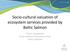 Socio-cultural valuation of ecosystem services provided by Baltic Salmon. Timo P. Karjalainen Thule Institute/University of Oulu Oulun yliopisto