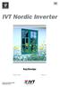 IVT Nordic Inverter. Tuotenro: 10577 Painos: 1.2. R410A-kylmäainetta.