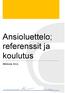 Ansioluettelo; referenssit ja koulutus