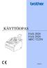 KÄYTTÖOPAS FAX-2820 FAX-2920 MFC-7225N. Versio D