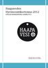 Haapaveden Hyvinvointikertomus 2012 ja Hyvinvointisuunnitelma vuodelle 2013
