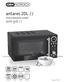 antares 20L // microwave oven with grill // Type 7519 Capacity 20L // Fixed ceramic bottom plate // Digital clock with timer // Defrost function //