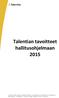 Talentian tavoitteet hallitusohjelmaan 2015