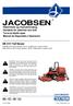 JACOBSEN. Sikkerheds og Instruktionsbog Handbok för säkerhet och drift Turva ja käyttö opas Manual de Seguridad y Operación. HR 5111 Turf Mower