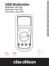 USB Multimeter. Multimeter med USB Multimeter med USB Yleismittari, jossa USB. Art.no Model 36-4717 UT61D. English. Svenska. Norsk.