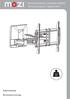 Mozi Professional Quad Arm - taulutelevision seinäkiinnike. Mozi Professional Quad Arm - väggfäste för platt TV. 50 kg MAX. Käyttöohje.