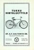 TUKKU HINTALUETTELO OY. A.F. AALTONEN AB. POLKU PYÖRÄLIIKE TURKU HUMALISTONKATU 10 PUHELIMET: MYYMÄLÄ 1988 KONTTORI 14 37 AALTOYHTIÖ SÄHKÖOSOITE