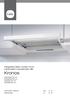 Integrated slider cooker hood Liesituuletin maustehyllyn alle Kronos. 500250W 50 cm 500260W 60 cm 500250I 50 cm 500260I 60 cm