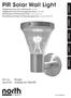 PIR Solar Wall Light. Art.no. Model 36-5192 JY-0026-W-13W-PIR