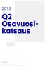 Q2 Osavuosikatsaus. Sanoma Oyj PL 1229, 00101 Helsinki puh. 0105 1999 www.sanoma.com Y-tunnus 1524361 1 Kotipaikka Helsinki