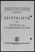 TYÖV.ÄEN URHEILULIITON HELSINGISSA TOUKOKUUN 31 p:na 1942 PIDETTAvAN LIITTONEUVOSTON KOKOUKSEN ESITYSLISTA SEKA VUODEN 1941 TOIMINTAKERTOMUS