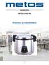 RICE COOKER CFXB-180 Metos Code: 4160280