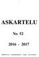 ASKARTELU. No 52. HARRASTE Oy Tuomiokirkonkatu 21 Tampere puh 03-2229233