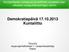 Demokratiapäivä 17.10.2013 Kuntaliitto