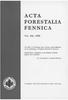 ACTA FORESTALIA FENNICA