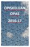 OPISKELIJAN OPAS 2016-17