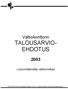 Valtiokonttorin TALOUSARVIO- EHDOTUS