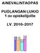 Opinto-ohjaaja Tuula Väisänen puh. 08 615 54452 tai 040 740 2567. Hyvä lukioon tulija