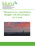 Talousarvio ja -suunnitelma Budget- och ekonomiplan 2012-2014