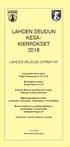 LAHDEN SEUDUN KESÄ- KIERROKSET 2016