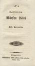 N:o 6. Leikillisiä. Wärsyn Päitä. Jak. Juteinilda. Viipurissa. Nederwallertn Lesken ja Pojan Kirja-painosta, wuonna 1844*