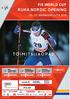 FIS WORLD CUP RUKA NORDIC OPENING TOIMITSIJAOPAS THE AUTHENTIC NORDIC SPORTS BRAND