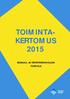 TOIMINTA- KERTOMUS 2015 SOSIAALI- JA TERVEYDENHUOLLON TOIMIALA