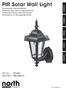PIR Solar Wall Light. Art.no. Model RBO08A-5