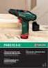 IAN CORDLESS DRILL PABS 12 A1. CORDLESS DRILL Operation and Safety Notes Translation of original operation manual