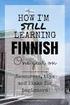 The Verbs Work and Play and Their Finnish Equivalents