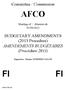 Committee / Commission AFCO. Meeting of / Réunion du 05/09/2012. BUDGETARY AMENDMENTS (2013 Procedure) AMENDEMENTS BUDGÉTAIRES (Procédure 2013)