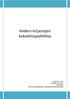 Anders-kirjastojen kokoelmapolitiikka