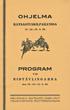 OHJELMA PROGRAM RATSASTUSKILPAILUISSA RIDTÄVLINGARNA HELSINGIN RATSASTUSSEURAT HELSINGFORS RIDFORENINGAR VID den