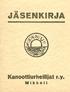 JÄSENKIRJA. Kanoottiurheilijat r.y. Mikkeli