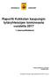Raportti Kokkolan kaupungin tytäryhteisöjen toiminnasta vuodelta 2017