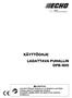 KÄYTTÖOHJE LADATTAVA PUHALLIN DPB-600 VAROITUS