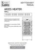 ARIES HEATER WALL KÄYTTÖOHJEET MANUAL SUOMI ENGLISH SÄHKÖKIUAS ELECTRIC SAUNA HEATER ARI3-45NS-WL ARI3-60NS-WL ARI3-45NB-WL ARI3-60NB-WL