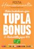 TUPLA BONUS. Hämeenmaalta. Koko toukokuun ajan. S-Etukortilla jopa 10% POSTIA. Lue lisää:  OSUUSKAUPPA HÄMEENMAA 3.5.
